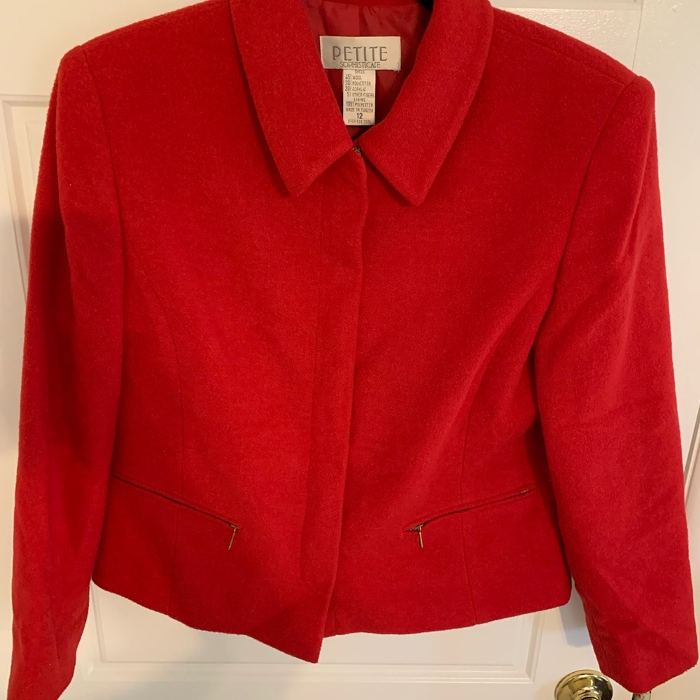 Petite Sophisticate Red Blazer